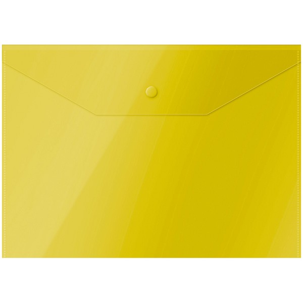 папка -конверт на кнопке А4 150мк желтая 162527/Рел/10