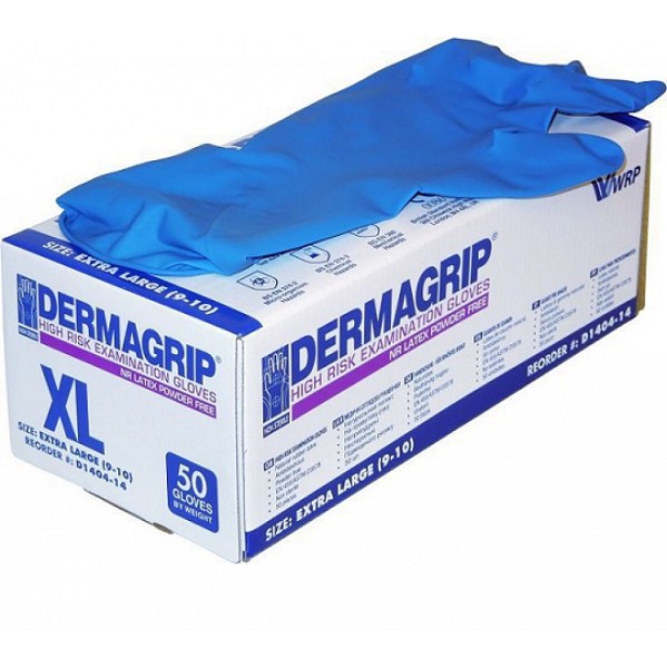 перчатки резиновые (латексные)DERMAGRIP HIGH RISK XL/ДэрГр/250x25