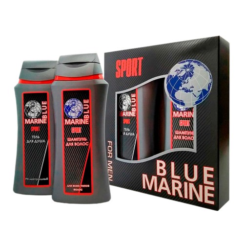 п.набор муж. Blue Marine Sport (ш-нь 250мл + гель д/душа 250мл)/Фестива/12