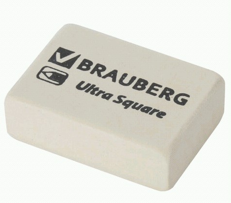 ластик Ultra Square Brauberg белый 26*18*8мм/СМН/80