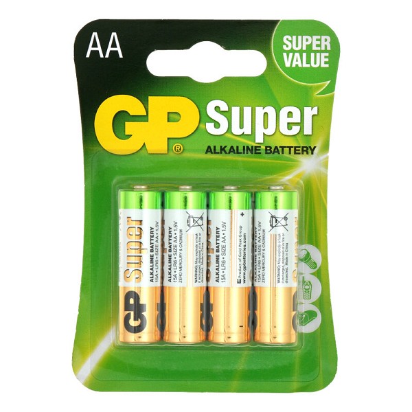 батарейка LR06 GP Super Alkaline BL-4 (пальчик)/китай/320x4