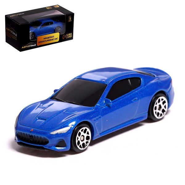 игрушка машина Maserati  Granturismo 1:64 метал синий 7*2,8*2 см/С-Л