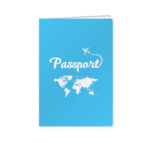 обложка д/паспорта Самолет 189х135 мм голубая/Квадра
