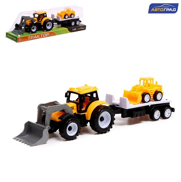 игрушка машина Трактор Фермер с прицепом инерц.23,5 см х 5,5 см х 5,5 см/С-Л