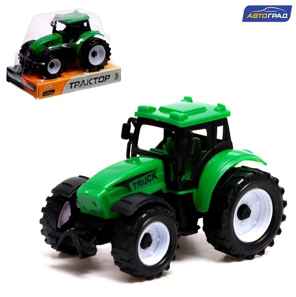 игрушка машина Трактор Фермер  инерц. цвет зелёный 8,5 см х 5,5 см х 5,5 см/С-Л