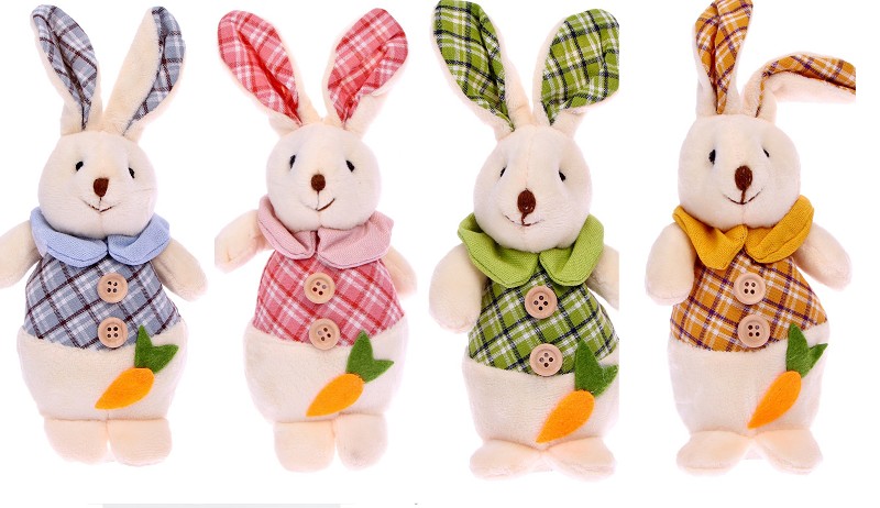 игрушка мяг Кролик с морковковкой 14см микс /С-Л