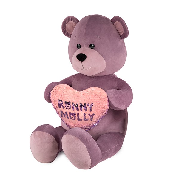 игрушка мяг Мишка Ронни с Сердцем, 50 см Ronny&Molly /МакТ