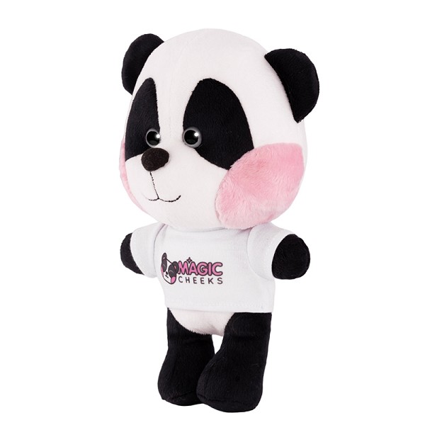 игрушка мяг Панда с Розовыми Щёчками в Футболке, 25 см Maxitoys /МакТ